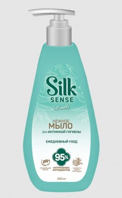 Купить silk sense (силк сенс) мыло нежное для интимной гигиены с экстрактом алоэ и календулы, 190 мл в Нижнем Новгороде
