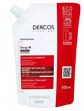 Vichy Dercos (Виши Деркос) Шампунь против выпадения волос Energy+, 500 мл 1 шт Eco-Refill сменный блок