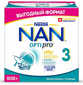 Купить nan 3 optipro (нан) смесь сухая для детей с 12 месяцев, 1050г в Нижнем Новгороде