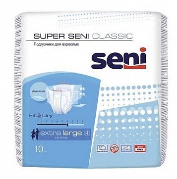 Seni (Сени) подгузники Супер Классик, размер ХL, 10 шт
