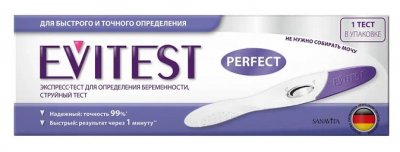 Купить тест для определения беременности evitest (эвитест) perfect струйный 1 шт в Нижнем Новгороде