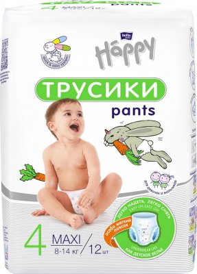 Купить bella baby happy (белла) подгузники-трусы 4 макси 8-14кг 12 шт в Нижнем Новгороде