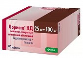 Купить лориста нд, таблетки, покрытые оболочкой 25мг+100мг, 90 шт в Нижнем Новгороде