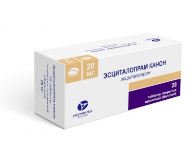 Купить эсциталопрам канон, таблетки, покрытые пленочной оболочкой 20мг, 28шт в Нижнем Новгороде