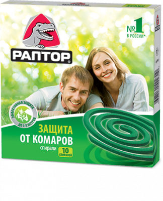Купить раптор спираль защита от комаров, без запаха, 10 шт в Нижнем Новгороде