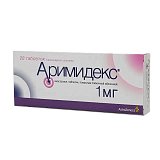 Аримидекс, таблетки, покрытые пленочной оболочкой 1мг, 28 шт