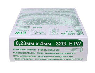 Иглы SFM медицинские стерильные одноразовые 32G 0,23мм х4мм, 50шт