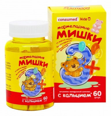 Купить витамины мишки кальций мармеладки консумед (consumed), пастилки жевательные, 60 шт бад в Нижнем Новгороде