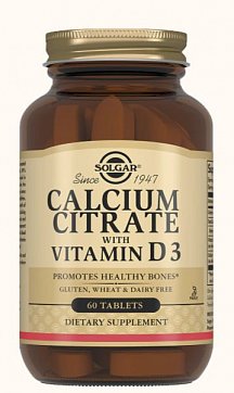 Solgar (Солгар) Цитрат Кальция с витамином Д3, таблетки 1602мг 60 шт БАД