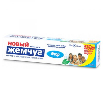 Купить новый жемчуг зубная паста фтор, 125мл в Нижнем Новгороде