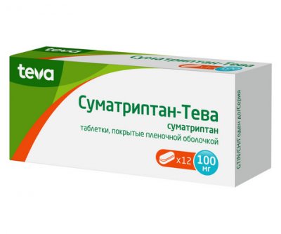 Купить суматриптан-тева, таблетки, покрытые пленочной оболочкой 100мг, 12 шт в Нижнем Новгороде