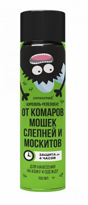 Купить репеллент от комаров, слепней и мошек консумед (consumed), аэрозоль 150мл в Нижнем Новгороде