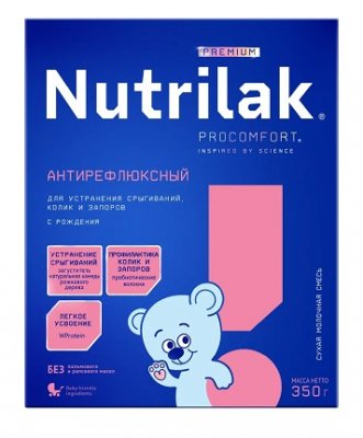 Купить нутрилак (nutrilak) премиум антирефлюксный молочная смесь с рождения, 350г в Нижнем Новгороде