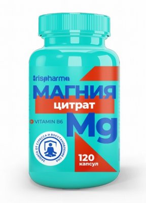 Купить ирисфарма (irispharma) магния цитрат с витамином в6, капсулы 120 шт бад в Нижнем Новгороде