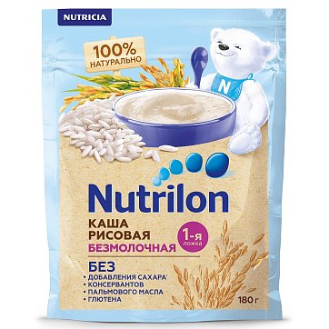 Nutrilon (Нутрилон) каша безмолочная рисовая с 4 месяцев, 180г