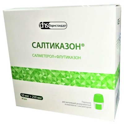 Купить салтиказон, порошок для ингаляций дозированный 50мкг+250мкг, 60доз блистеры в ингалятор в Нижнем Новгороде