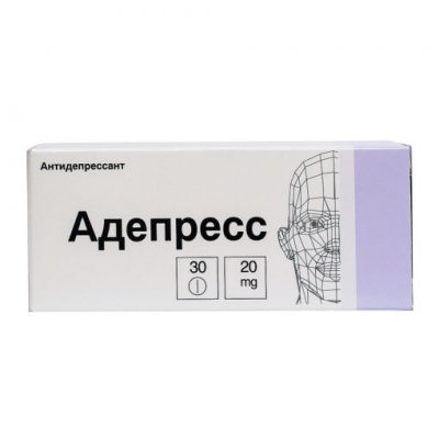 Купить адепресс, таблетки, покрытые пленочной оболочкой 20мг, 30 шт в Нижнем Новгороде