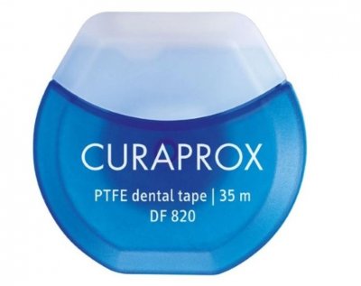 Купить curaprox (курапрокс) зубная нить тефлоновая с хлоргексидином 35м, df820 в Нижнем Новгороде