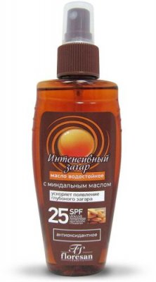 Купить флоресан (floresan) масло для интенсивного загара водостойкий, 150мл spf-25 в Нижнем Новгороде