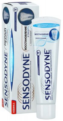 Купить сенсодин (sensodyne) зубная паста восстановление/защита/отбеливающая, 75мл (глаксосмиткляйн, германия) в Нижнем Новгороде