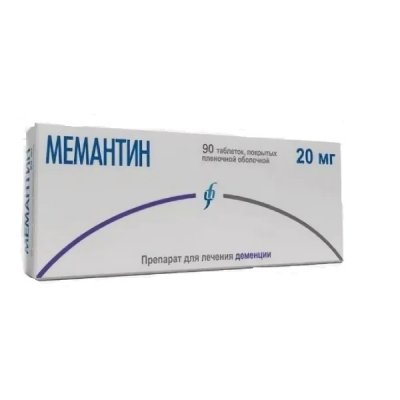 Купить мемантин, таблетки, покрытые пленочной оболочкой 20мг, 90 шт в Нижнем Новгороде