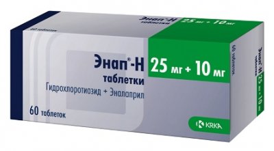 Купить энап-h, таблетки 25мг+10мг, 60 шт в Нижнем Новгороде