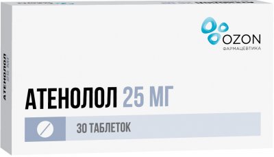 Купить атенолол, таблетки, покрытые пленочной оболочкой 25мг, 30 шт в Нижнем Новгороде