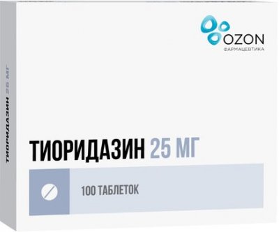 Купить тиоридазин, таблетки, покрытые пленочной оболочкой 25мг, 100 шт в Нижнем Новгороде