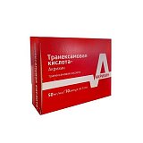 Транексамовая кислота-Акрихин, раствор для внутривенного введения 50мг/мл, ампула 5мл, 10 шт