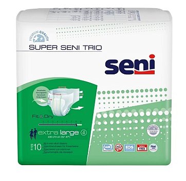 Seni (Сени) подгузники Супер трио Экстра Ладж 4 10шт