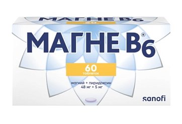 Магне B6, таблетки, покрытые оболочкой, 60 шт