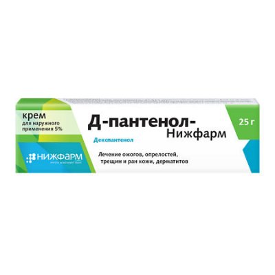 Купить д-пантенол-нижфарм, крем для наружного применения 5%, 25г в Нижнем Новгороде