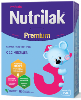 Купить нутрилак премиум 3 (nutrilak premium 3) молочная смесь с 12 месяцев, 350г в Нижнем Новгороде