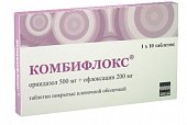 Купить комбифлокс, таблетки, покрытые пленочной оболочкой 500мг+200мг, 10 шт в Нижнем Новгороде