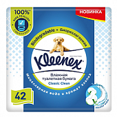 Купить kleenex (клинекс) бумага туалетная влажная classic clean 42шт в Нижнем Новгороде