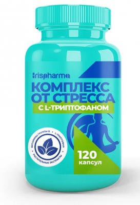Купить ирисфарма (irispharma) комплекс от стресса с l-триптофаном, капсулы 120шт бад в Нижнем Новгороде