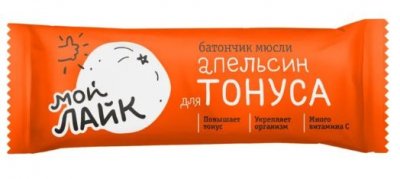 Купить батончик-мюсли апельсин для тонуса мой лайк, 25г в Нижнем Новгороде