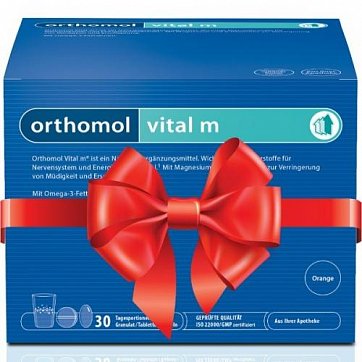 Orthomol Vital M (Ортомол Витал М), тройное саше (растворимый гранулят+капсула+таблетка), 30 шт БАД