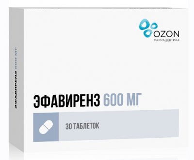Купить эфавиренз, таблетки, покрытые пленочной оболочкой 600мг, 30 шт в Нижнем Новгороде