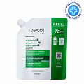 Vichy Dercos Technique DS (Виши Деркос) шампунь-уход для нормальных и жирных волос интенсивный против перхоти, 390 мл сменный блок