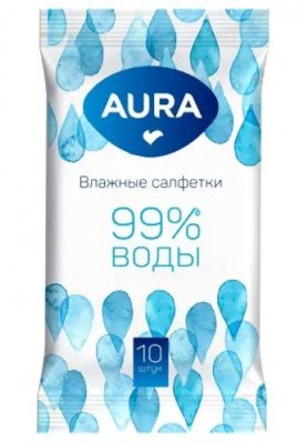 Купить aura (аура) салфетки влажные освежающие 10шт в Нижнем Новгороде