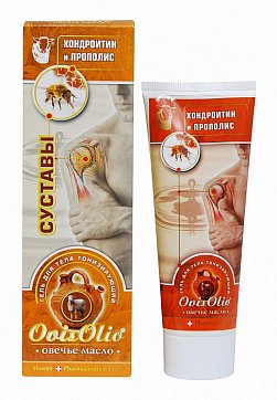 Ovisolio (Овечье масло), гель для тела тонизирующий с хондроитином и прополисом, 70г