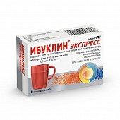 Купить ибуклин экспресс, порошок для приготовления раствора для приема внутрь 400мг+325мг, 6 шт в Нижнем Новгороде