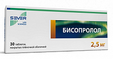 Купить бисопролол, таблетки, покрытые пленочной оболочкой 2,5мг, 30 шт в Нижнем Новгороде