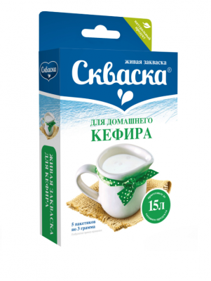 Купить скваска бактериальная закваска для кефира, пакетики 3г, 5 шт в Нижнем Новгороде