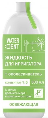 Купить waterdent (вотердент) жидкость для ирригатора освежающая без фтора+ополаскиватель, 500мл в Нижнем Новгороде