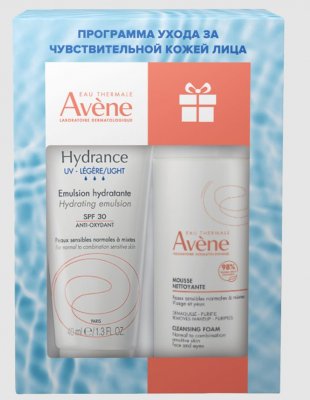 Купить авен hydrance legere uv (avenе) набор: эмульсия для лица spf30 40 мл+очищающая пенка для снятия макияжа 50 мл в Нижнем Новгороде