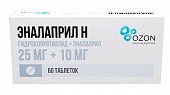 Купить эналаприл н, таблетки 25мг+10мг, 60 шт в Нижнем Новгороде