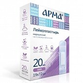 Купить пластырь арма, медицинский полимерная основа прозрачный 19 х72мм, 20 шт в Нижнем Новгороде