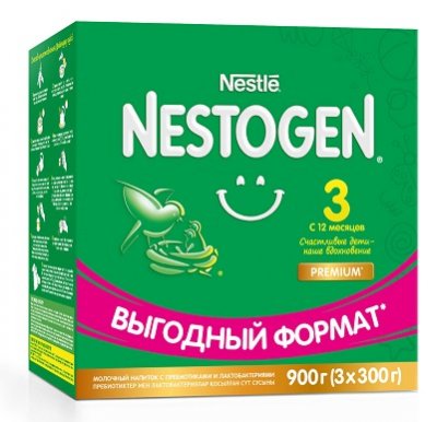 Купить nestle nestogen premium 3 (нестожен) сухая молочная смесь с 12 месяцев, 900г (3х300г) в Нижнем Новгороде